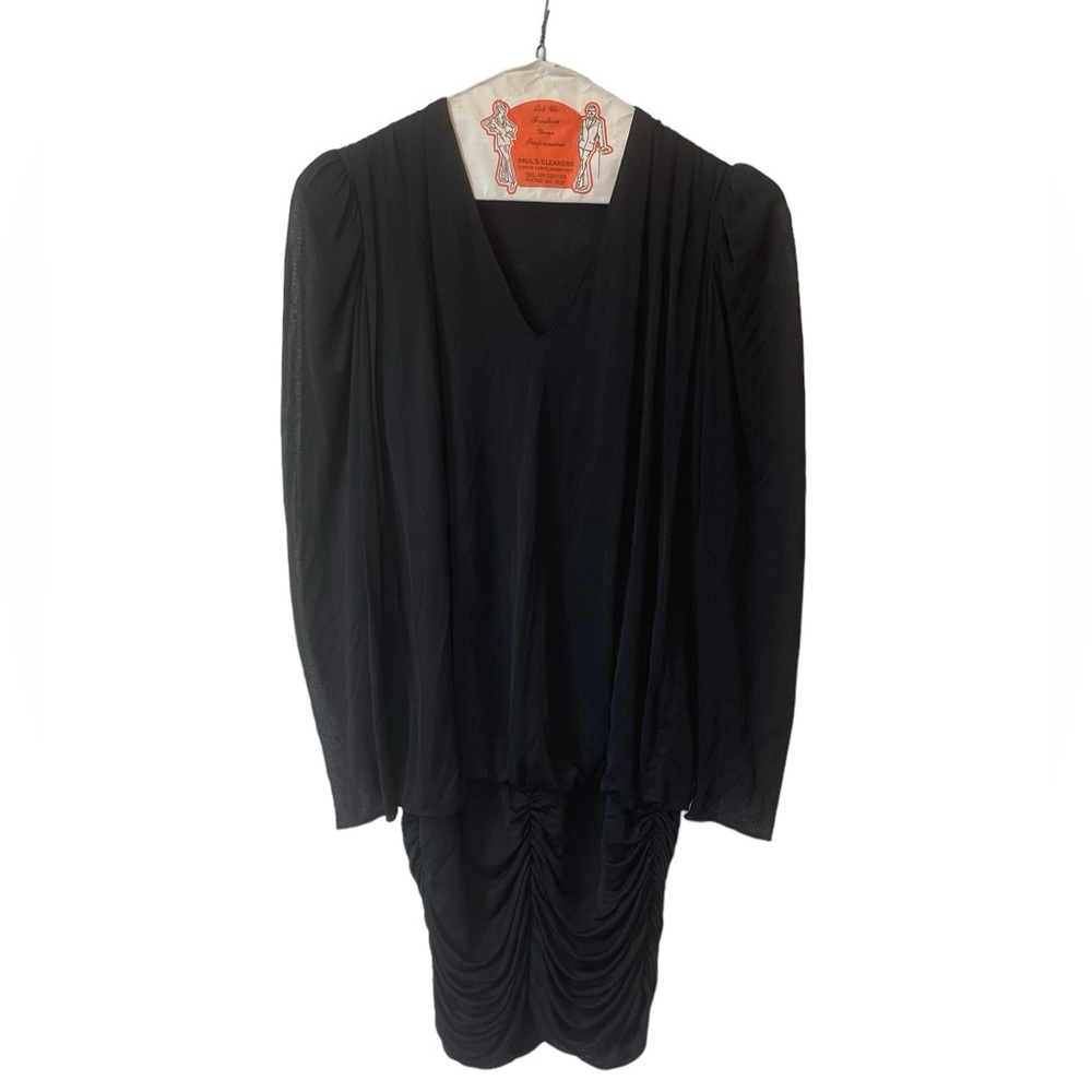 Vintage Long Sleeve Black Dress New Leaf by Samir